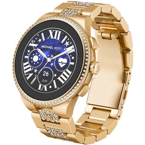 gold-tone smartwatch michael kors|Michael Kors smart watch clearance.